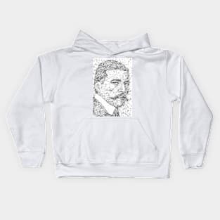 HUGO VON HOFMANNSTHAL black and white pencil portrait .1 Kids Hoodie